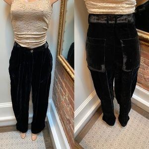 black velvet wide leg trouser| 4